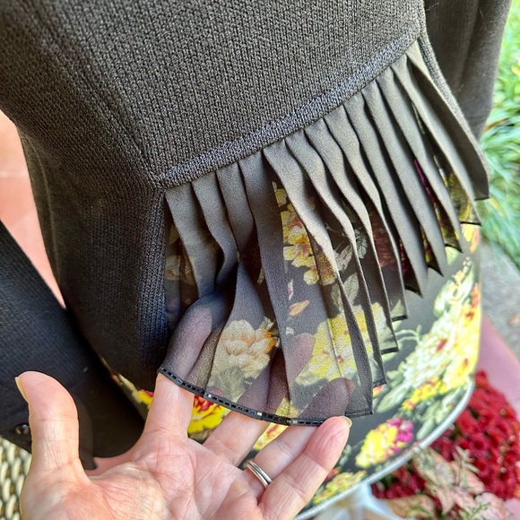 CLEARANCE -- Black St John’s Evening Jacket with Chiffon and Sparkle! - Picture 5 of 5